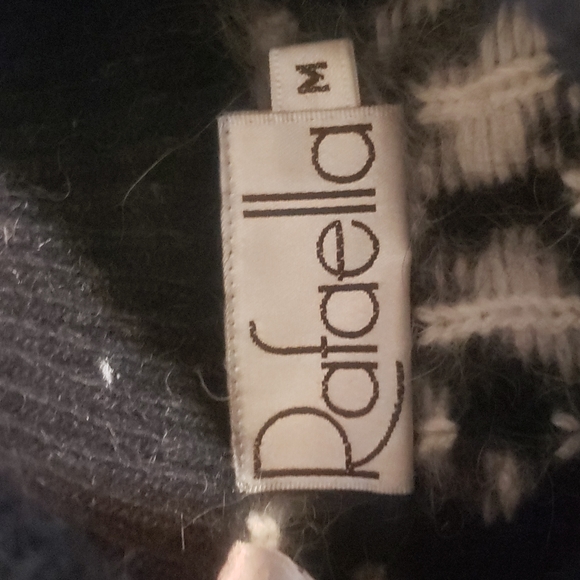 Vintage Rafaella Nordic Fairisle Holiday Christmas sweater angora lambswool M - Picture 6 of 8